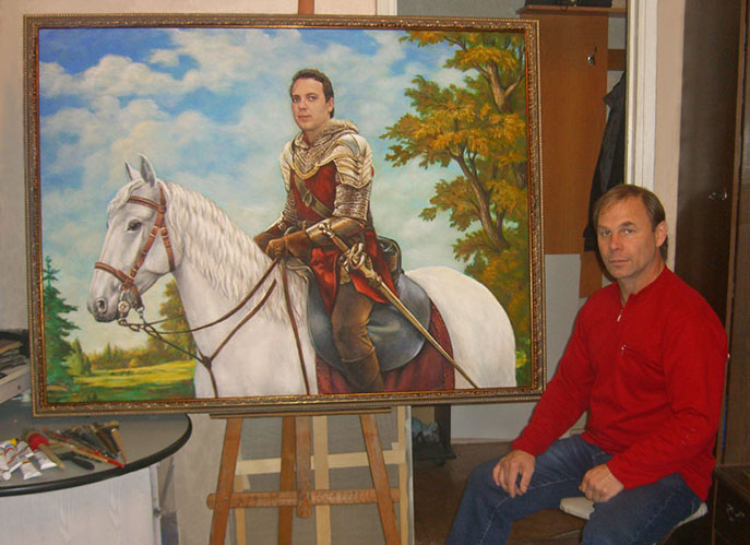 Парадный портрет и автор картины художник Яков Пульнов