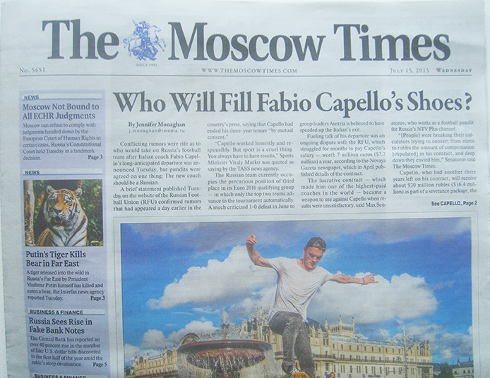  Яков Пульнов в газете The Moscow Times