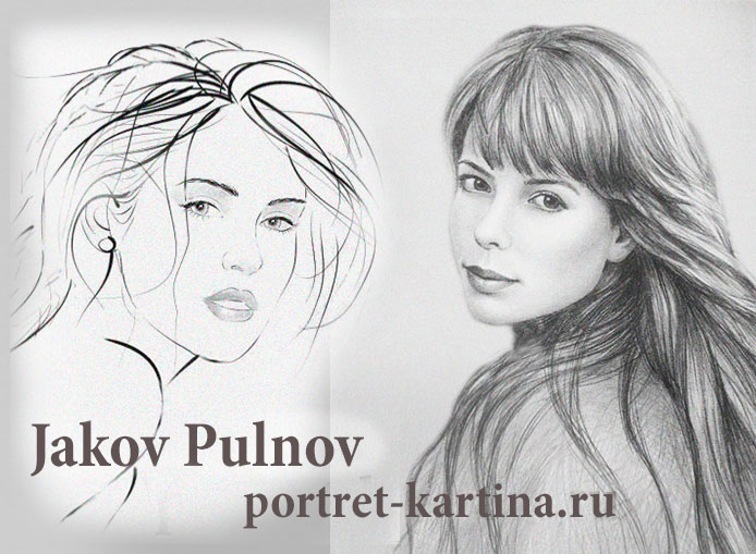 портрет по фото на заказ рисунки карандашом