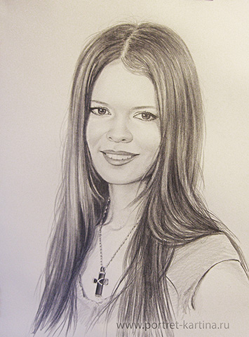 Елена Князева. Рисунок портрета карандашом